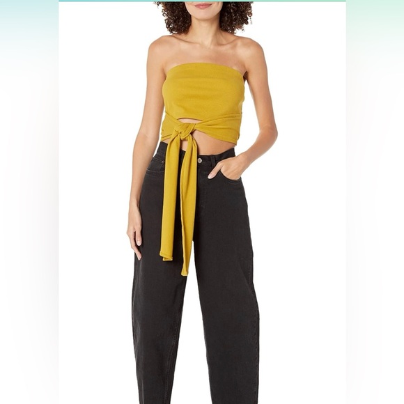 The Drop Women's Citronelle Wrap-Around Rib Bustier Cropped Top by @signedblake - Picture 3 of 8